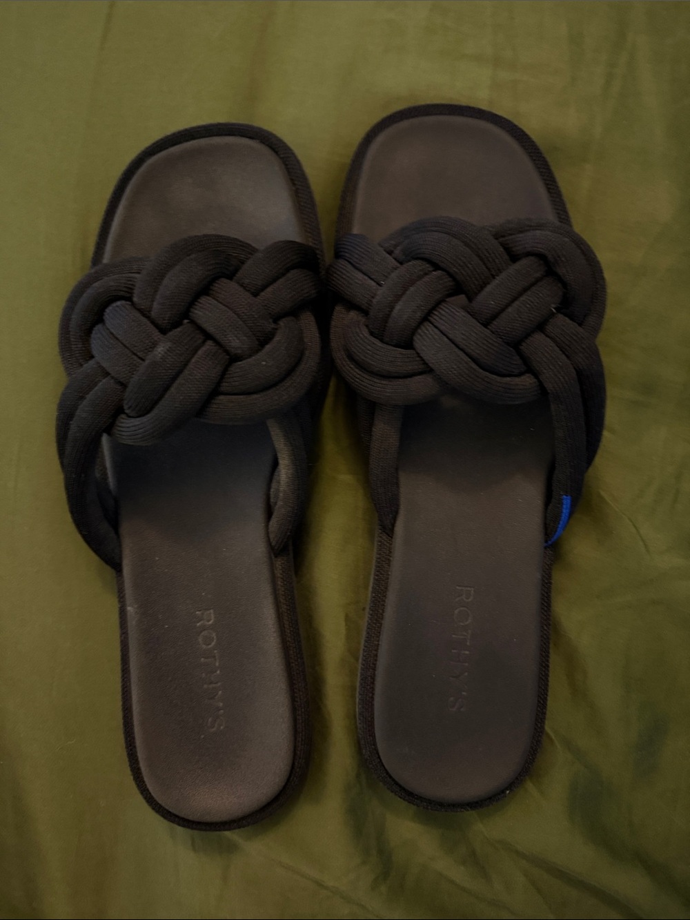 Rothy's Black Knotted Slide